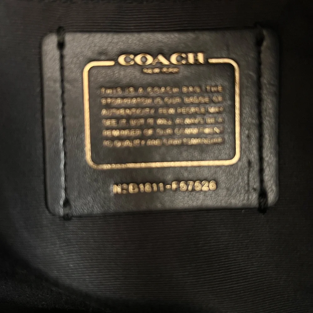 Coach Black Pebbled Leather Ava Tote Bag EUC - Picture 8 of 15